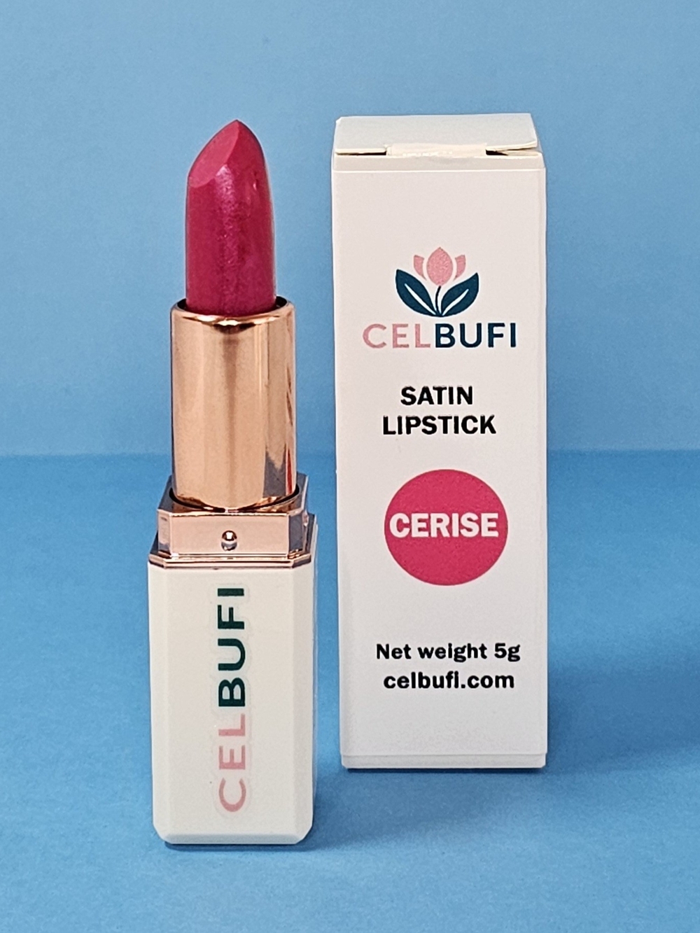Satin Lipstick – Cerise Pink